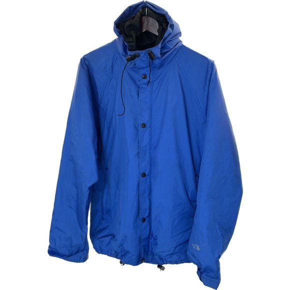Vintage The North Face Hooded Rain Jacket Gore-Tex‎ Blue Size Large Made In USA - Picture 1 of 10